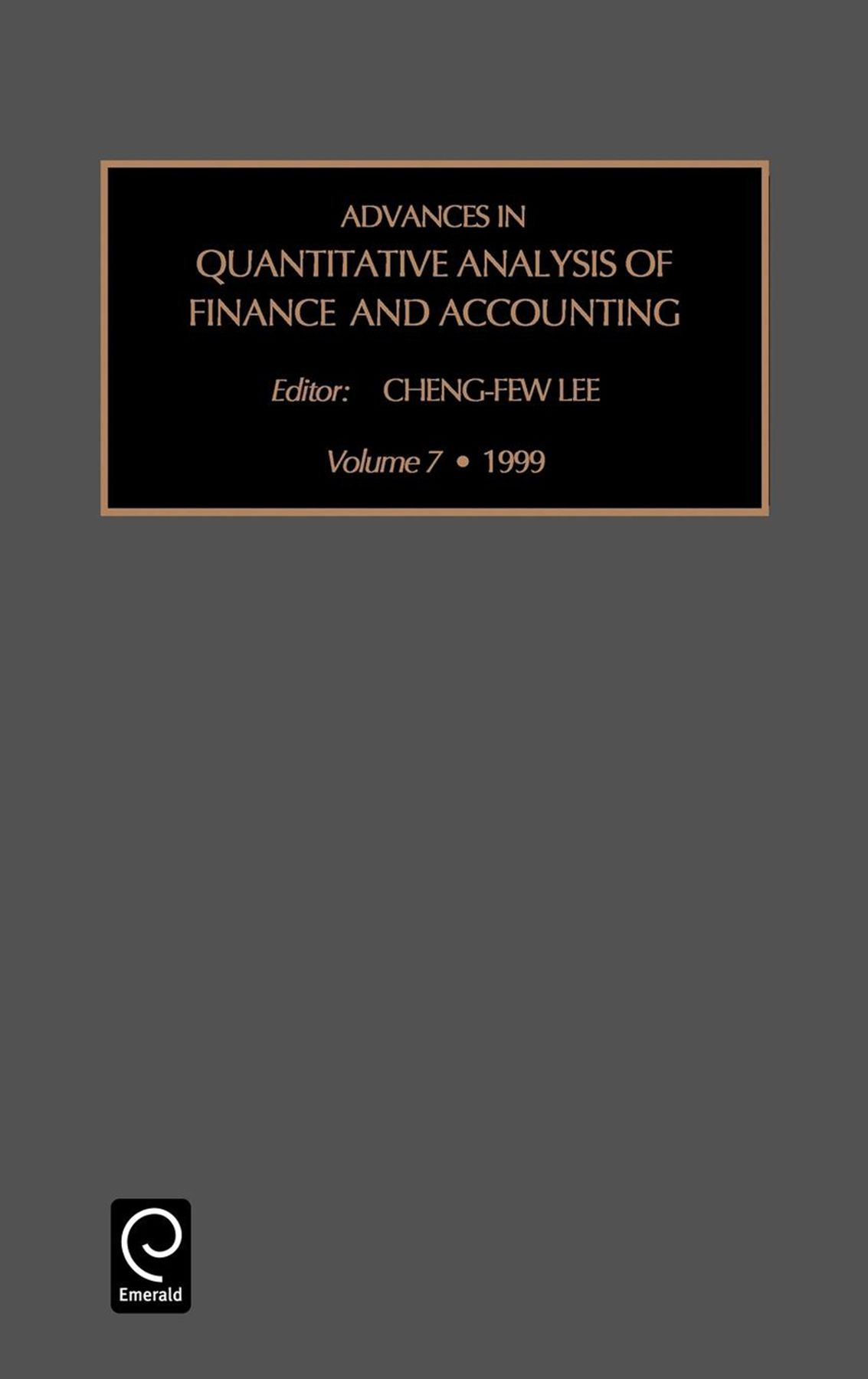 Advances in Quantitative Analysis of Finance and Accounting (Hardback)
