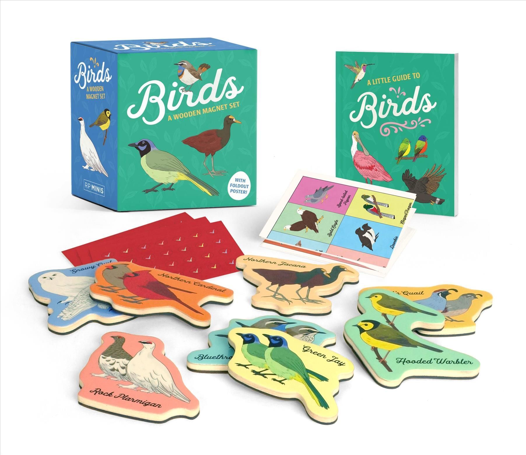 Birds: A Wooden Magnet Set 9780762475988 (General merchandise)
