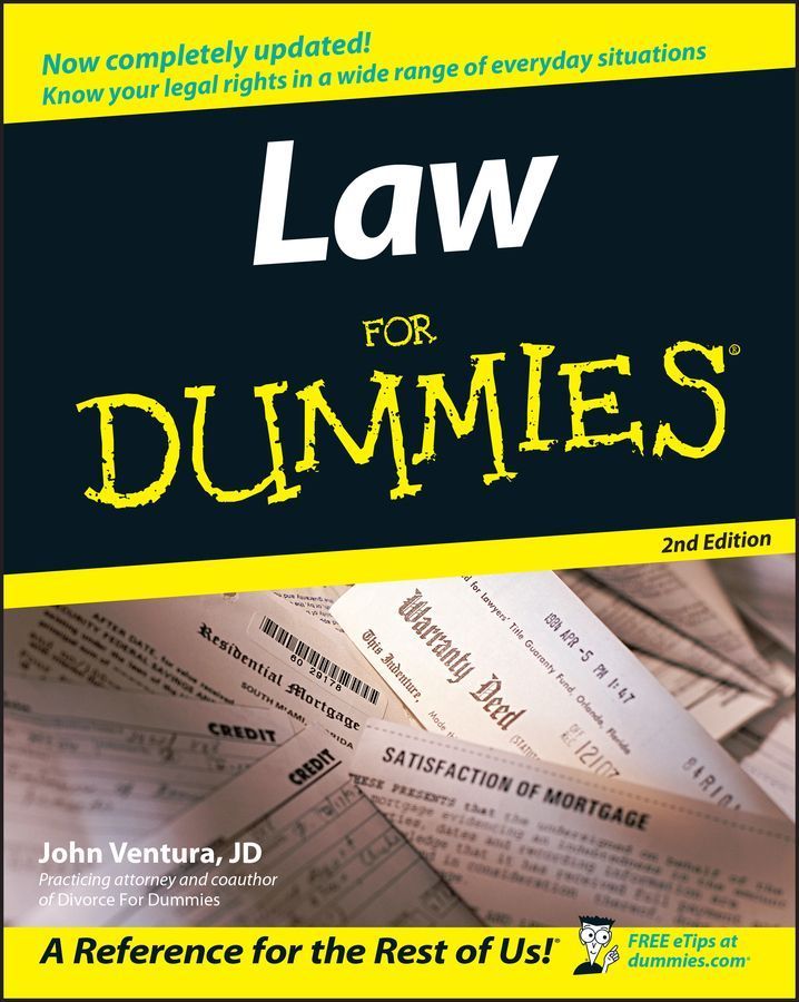 Law for Dummies By John Ventura 9780764558306 (Paperback)
