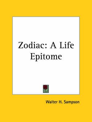 Zodiac By Walter H. Sampson 9780766154018 (Paperback)