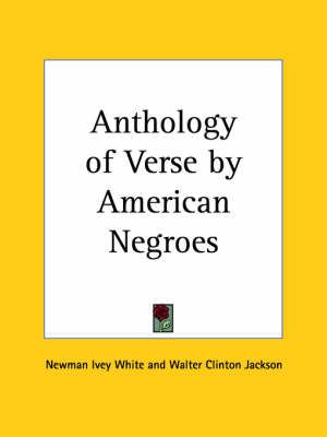 Anthology of Verse by American Negroes 9780766161061 (Paperback)