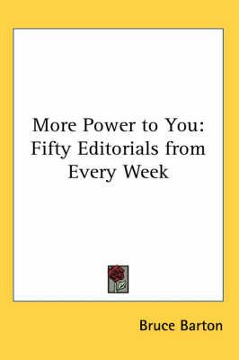 More Power to You By Bruce Barton 9780766196858 (Paperback)
