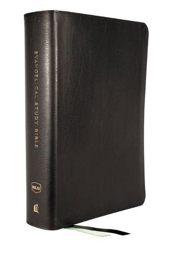 Evangelical Study Bible: Christ-Centered. Faith-Building. Mission-Focused. (NKJV, Black Bonded Leather, Red Letter, Thumb Indexed, Large Comfort ...