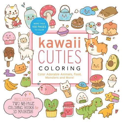 Kawaii Cuties Coloring Kit By Editors of Chartwell Books 9780785844808
