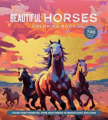 Beautiful Horses Coloring Book By Editors of Chartwell Books