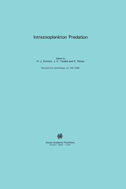 Intrazooplankton Predation 9780792308089 (Hardback)