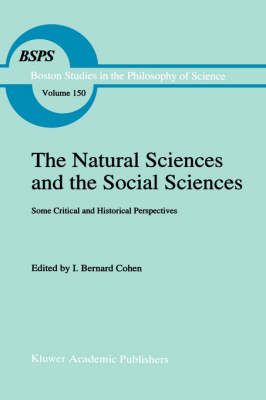 The Natural Sciences and the Social Sciences By I. Bernard Cohen
