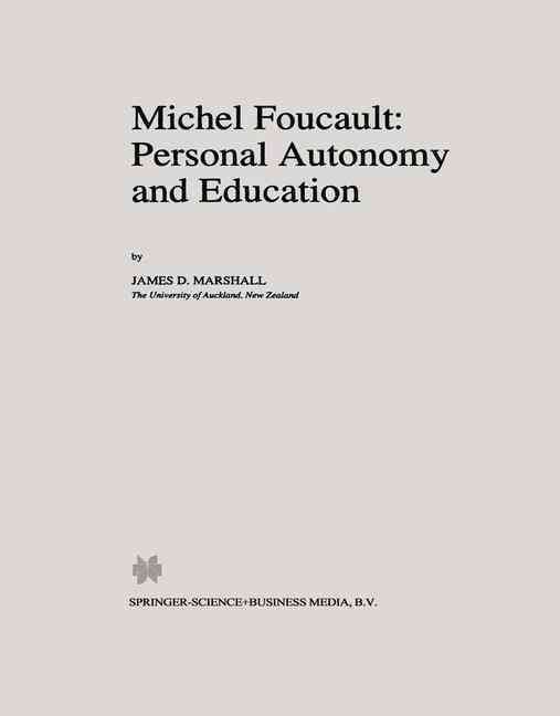 Michel Foucault By James Marshall 9780792340164 (Hardback)
