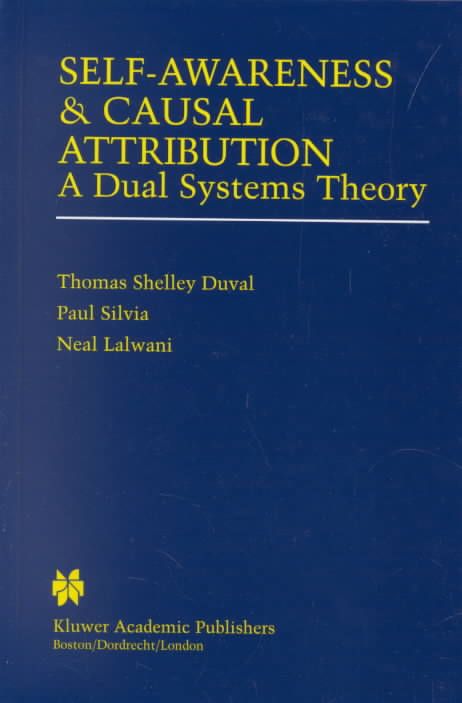 Self-Awareness & Causal Attribution 9780792375012 (Hardback)