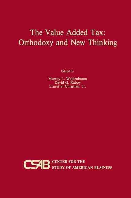 The Value-Added Tax 9780792390022 (Hardback)