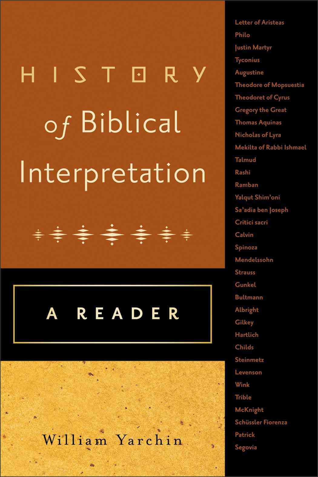 History of Biblical Interpretation By William Yarchin 9780801039805