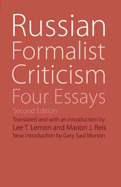 Russian Formalist Criticism 9780803239982 (Paperback)