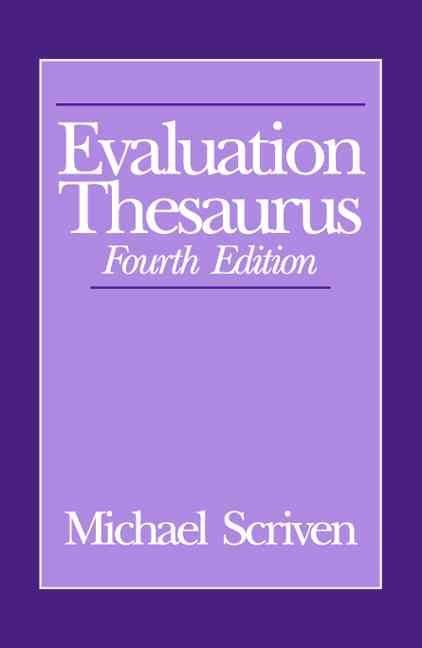 Evaluation Thesaurus By Michael Scriven 9780803943643 (Paperback)