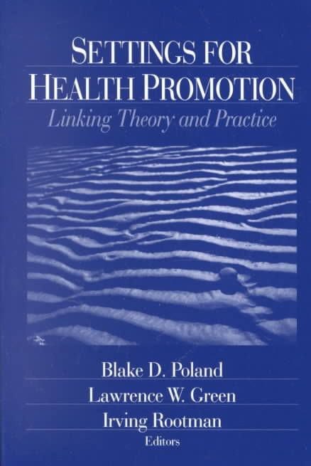 Settings for Health Promotion 9780803974197 (Paperback)