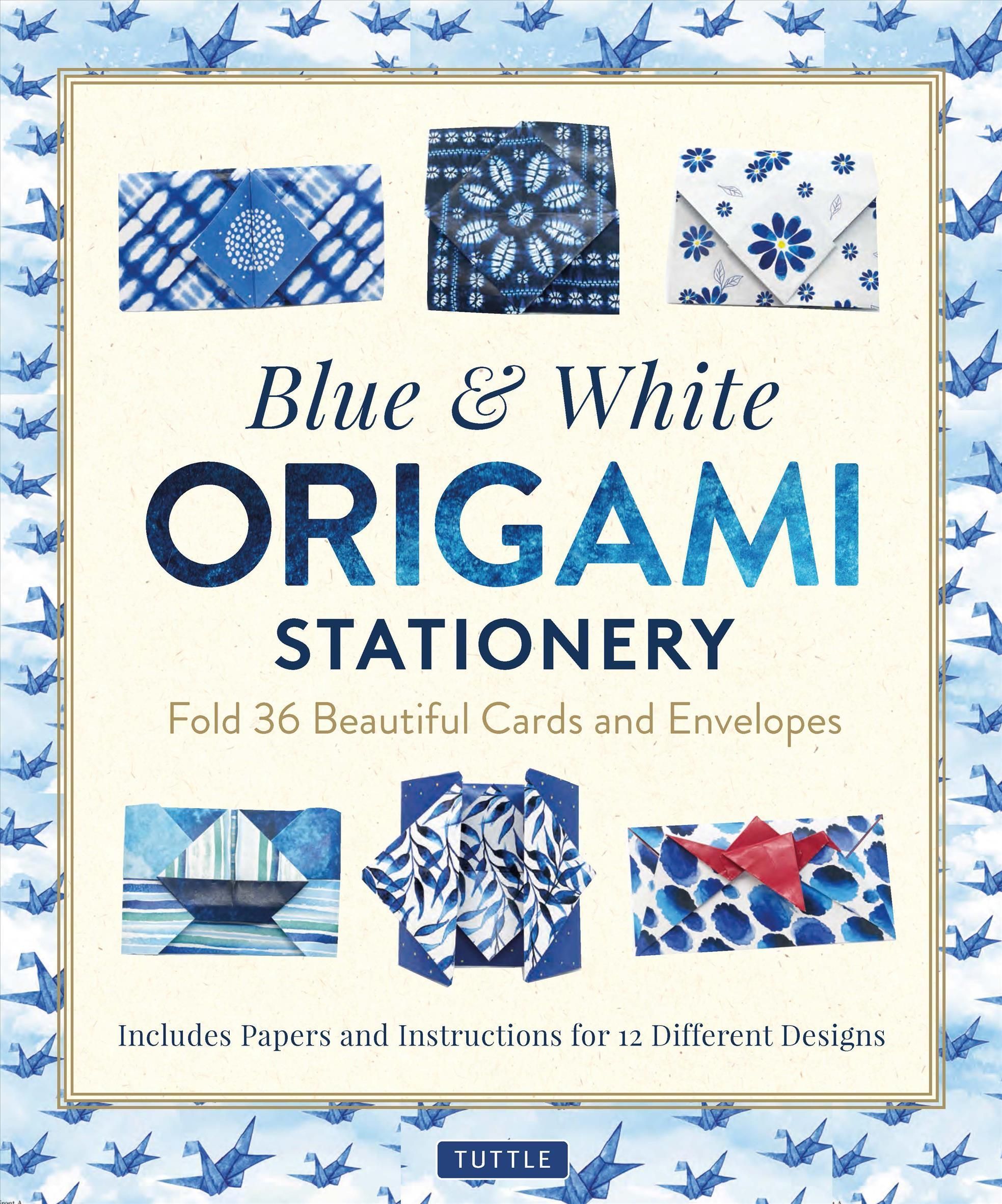 Blue & White Origami Stationery By Tuttle Studio 9780804854443 (Kit)