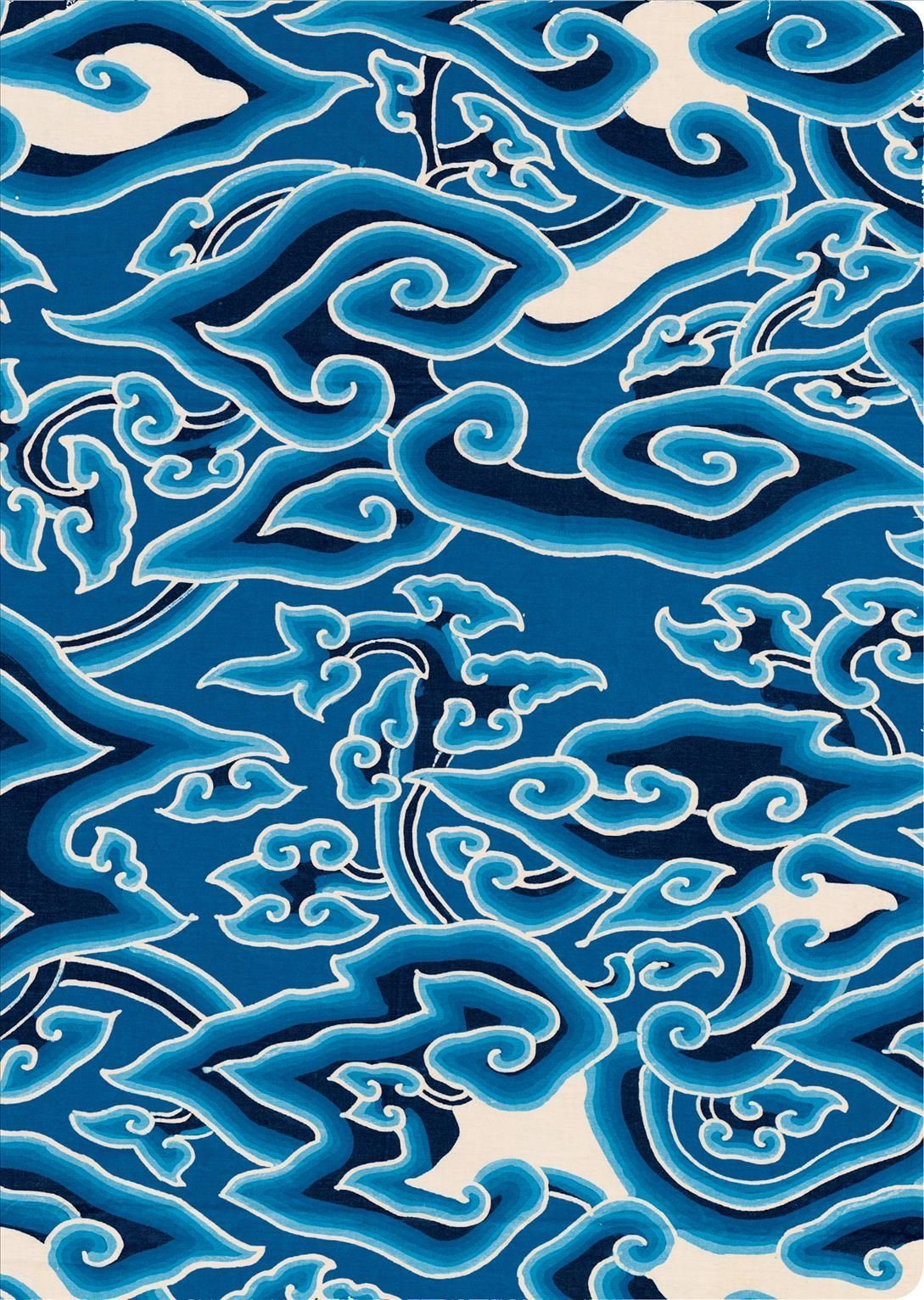 Blue Batik Clouds Hardcover Journal: Lined By Tuttle Studio (Hardback)