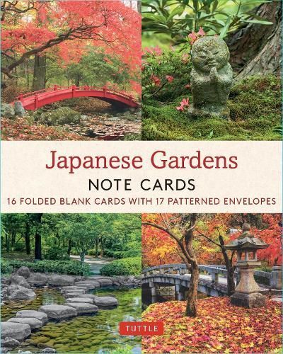 Japanese Gardens, 16 Note Cards By Tuttle Studio 9780804856065 (Kit)