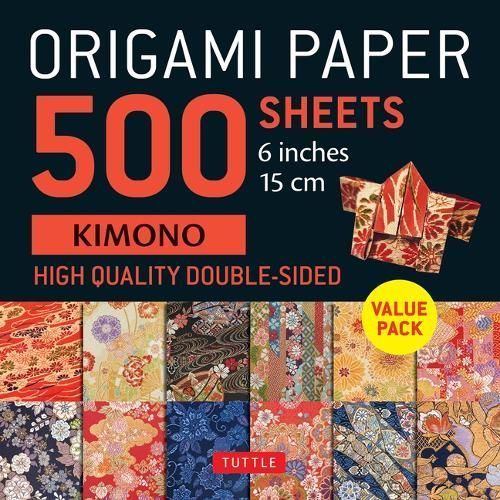 Origami Paper 500 Sheets Kimono Flowers 6 Inch 15Cm By Tuttle Studio