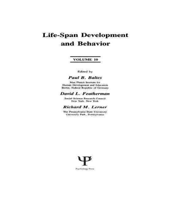 Life-Span Development and Behavior 9780805806090 (Hardback)