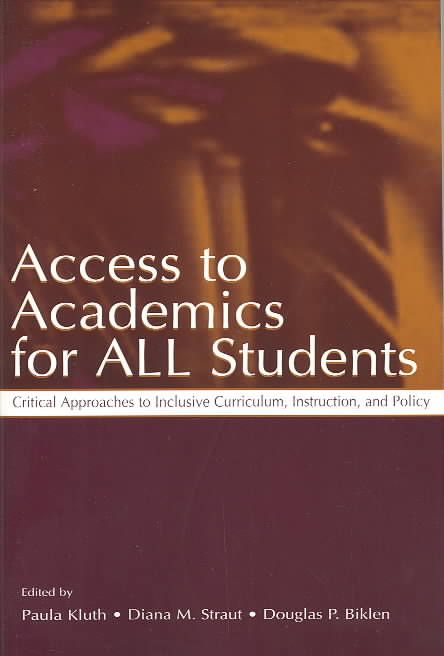 Access To Academics for All Students By Paula Kluth 9780805841664