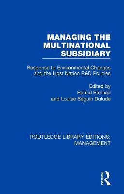 Managing the Multinational Subsidiary 9780815393214 (Paperback)