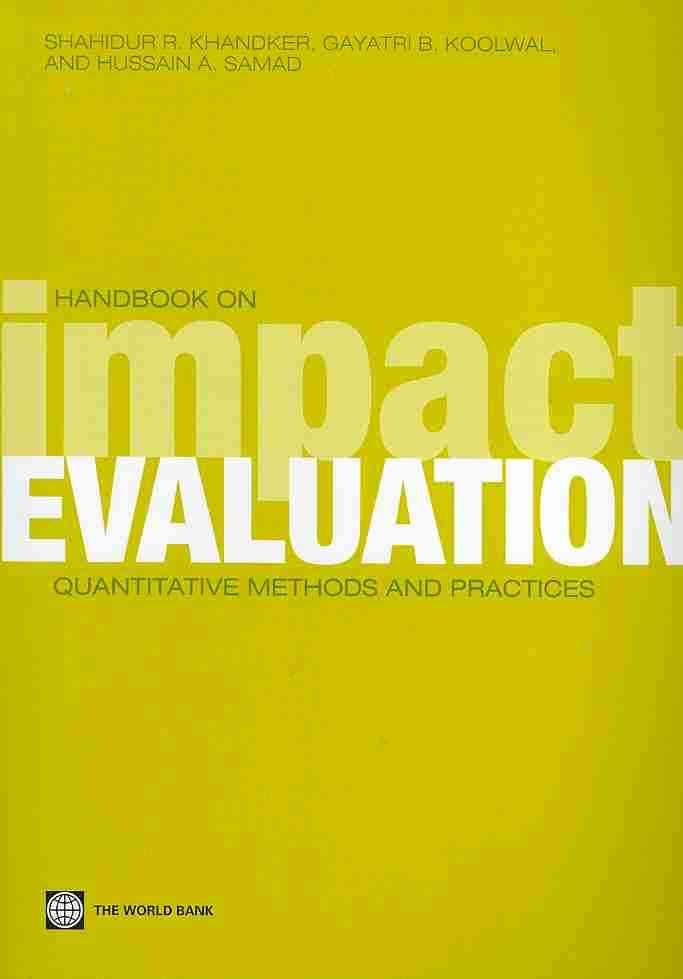 Handbook on Impact Evaluation 9780821380284 (Paperback)