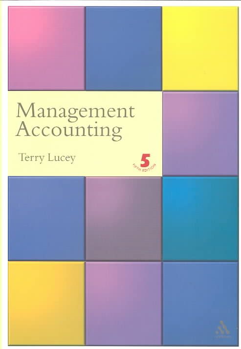 Management Accounting By T. Lucey 9780826463609 (Paperback)