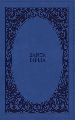 Rvr60, Santa Biblia, Tierra Santa, Ultrafina, Letra Grande, Leathersoft, Azul, Con Cierre, Palabras De Jesús En Rojo, Comfort Print