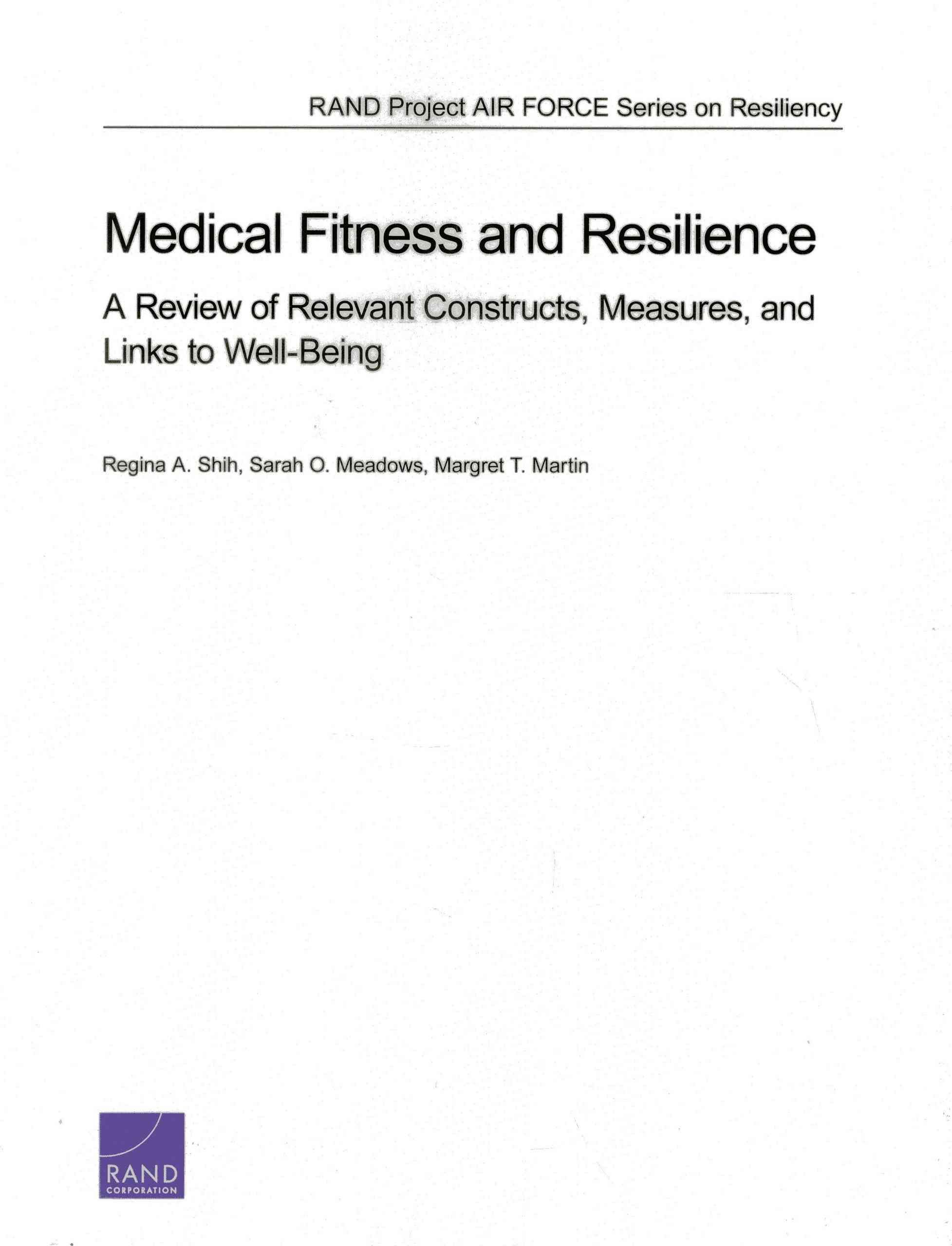 Medical Fitness and Resilience 9780833078971 (Paperback)