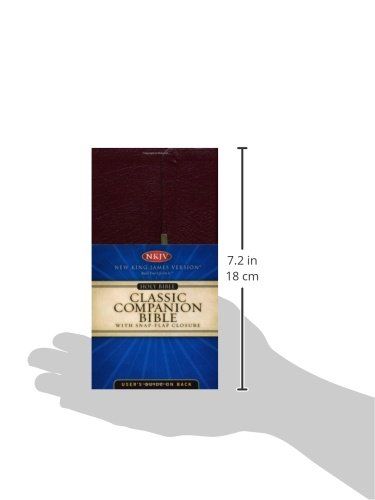 NKJV, Checkbook Bible, Compact, Bonded Leather, Burgundy, Wallet Style, Red Letter