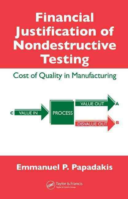 Financial Justification of Nondestructive Testing : Cost of Quality in Manufacturing