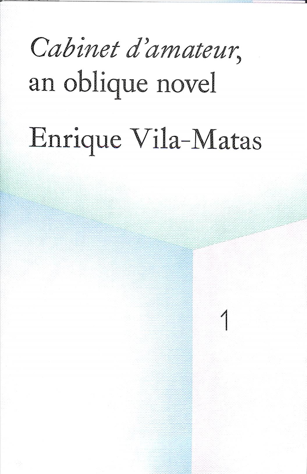 Cabinet d'amateur, an oblique novel: Enrique Vila-Matas 9780854882731