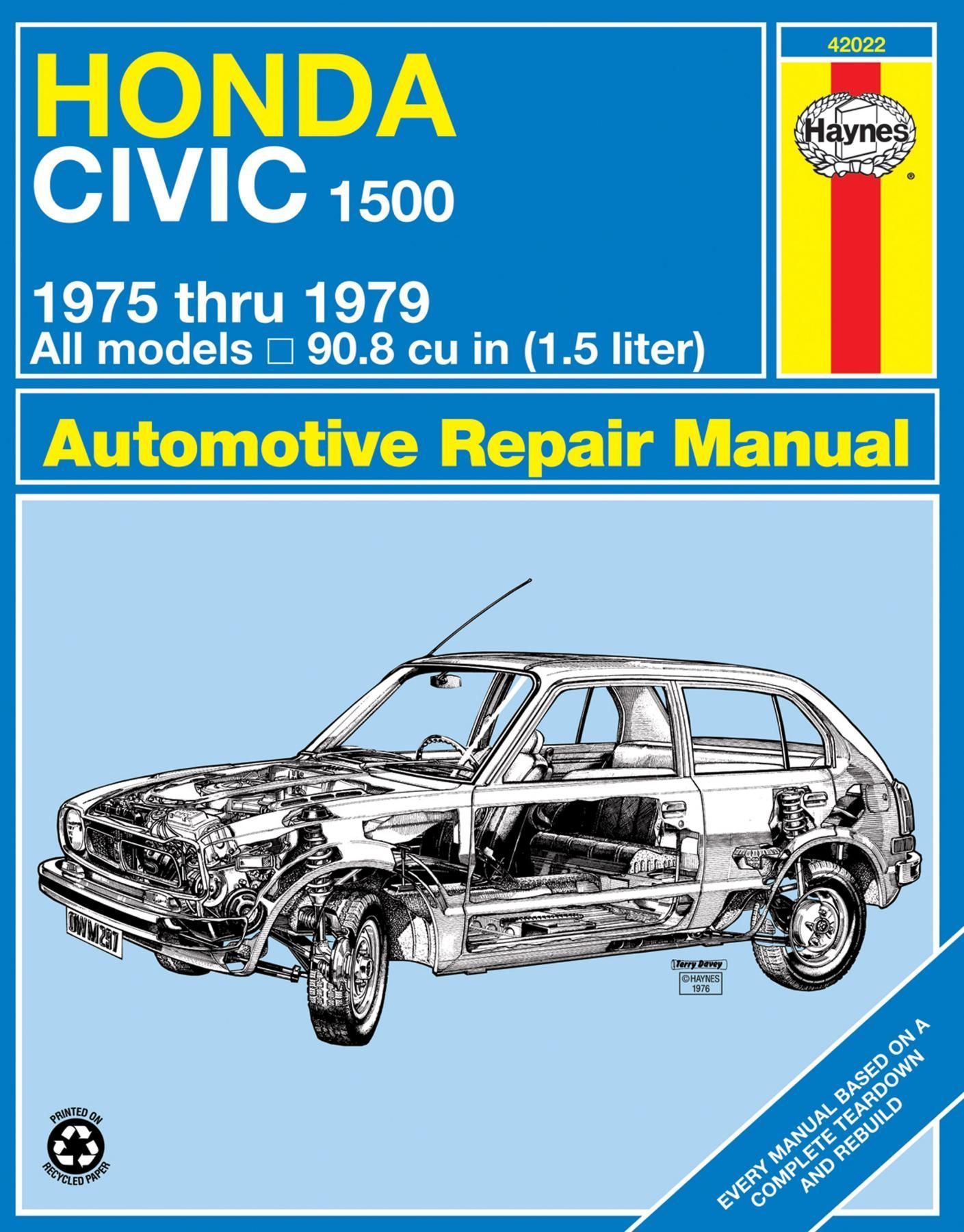 Honda Civic 1500 CVCC (75 - 79) By Haynes Publishing 9780856965869