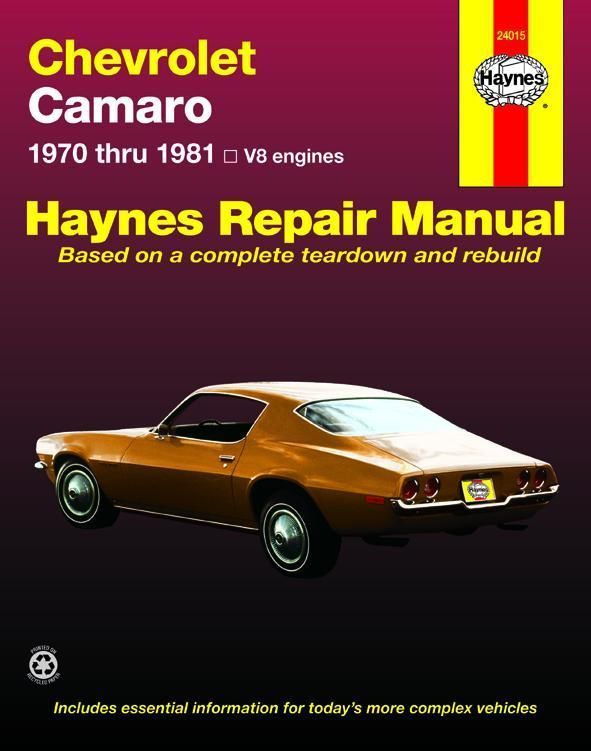 Chevrolet Camaro (70 - 81) By Haynes Publishing 9780856968815