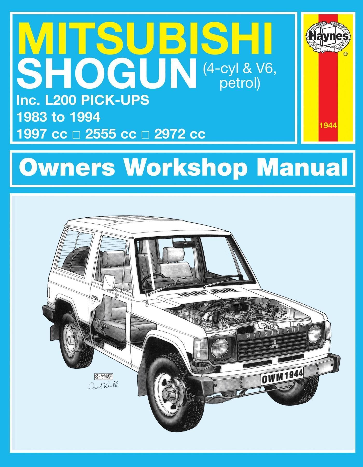 Mitsubishi Shogun & L200 Pick Ups (83 - 94) By Haynes Publishing