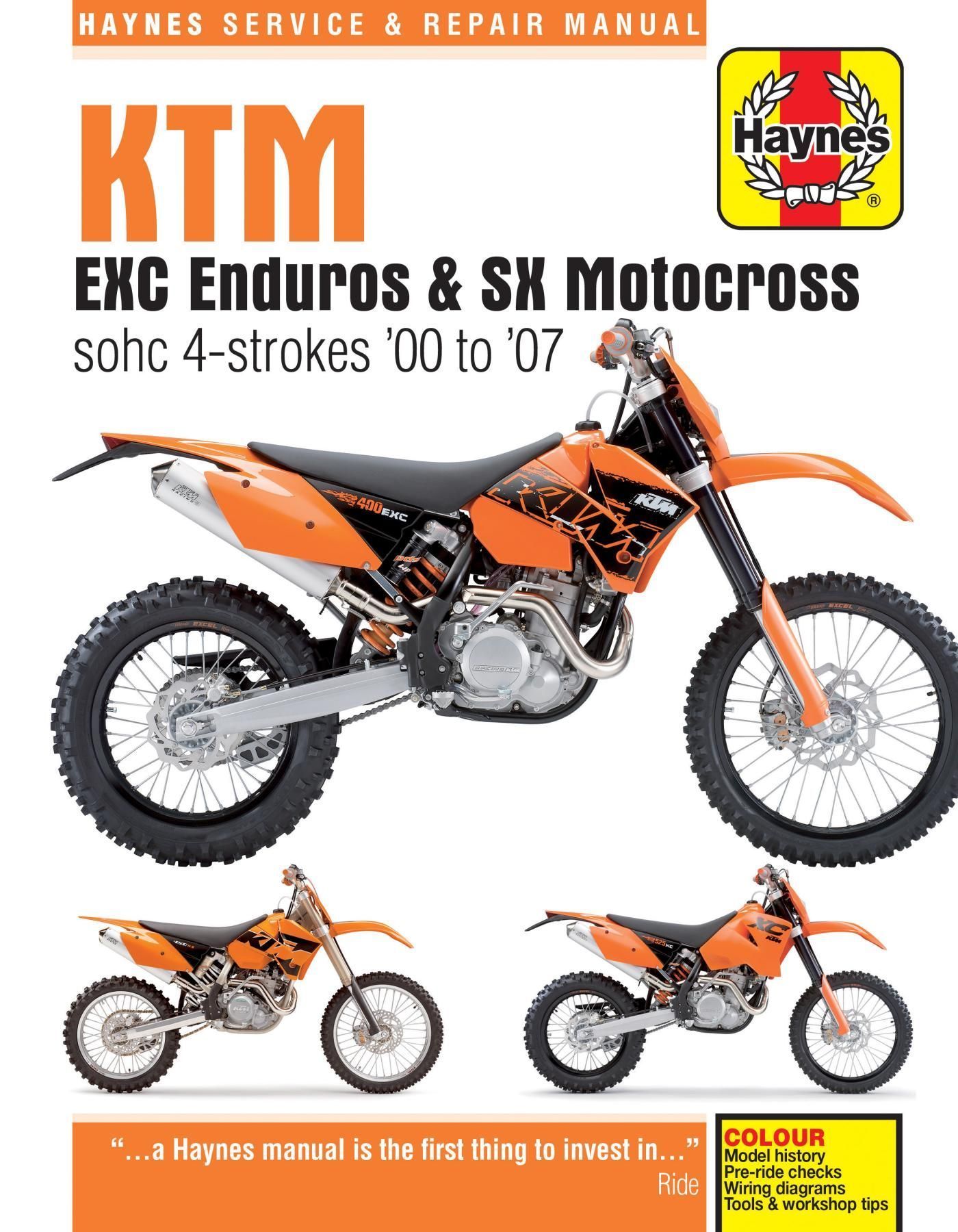 KTM EXC Enduros & SX Motocross sohc 4-strokes (00 - 07) 9780857339591