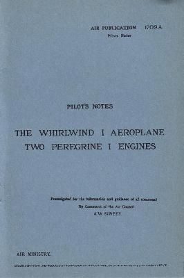 Whirlwind I Pilot's Notes By Air Ministry 9780859790567 (Paperback)
