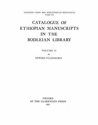 Catalogue of Ethiopian Manuscripts in the Bodleian Library V 2