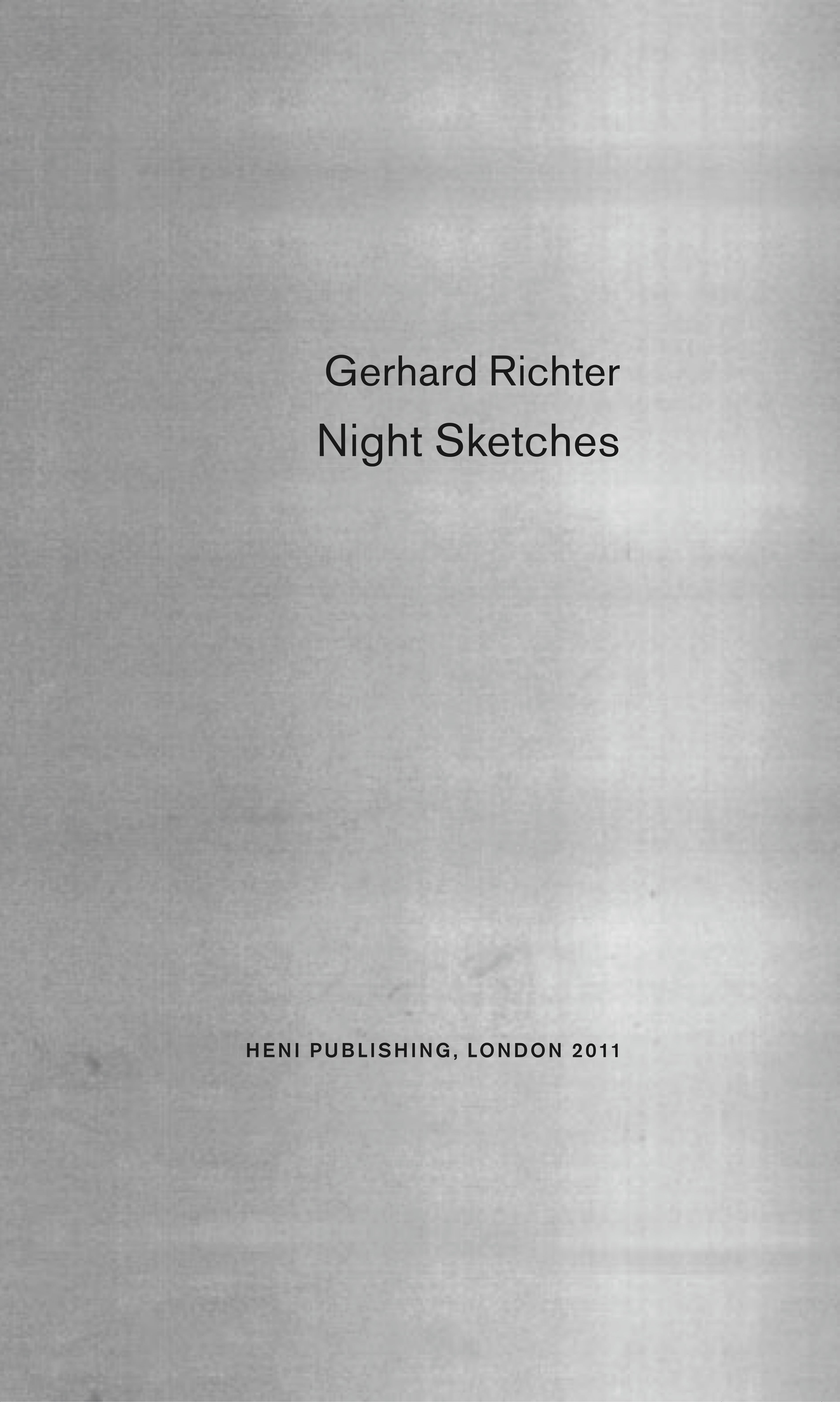 Night Sketches By Gerhard Richter 9780956404152 (Hardback)