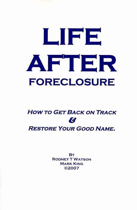 Life After Foreclosure By Watson 9780981645223 (Paperback)
