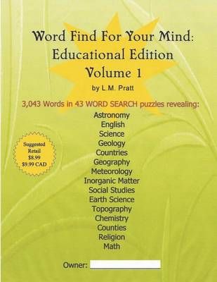 Word Find For Your Mind By L M Pratt 9780986389306 (Paperback)