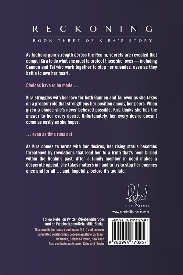 Reckoning: Book Three of Kira's Story By Miller, Rebel 9780994770257