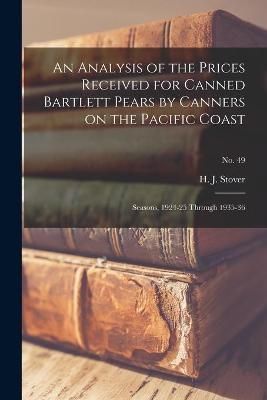 An Analysis of the Prices Received for Canned Bartlett Pears by Canners on the Pacific Coast