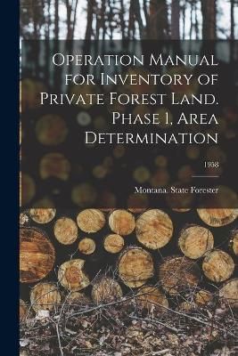 Operation Manual for Inventory of Private Forest Land. Phase 1, Area Determination; 1958