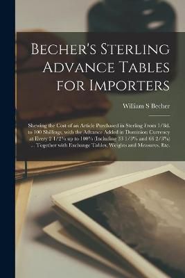 Becher's Sterling Advance Tables for Importers [microform] By Becher