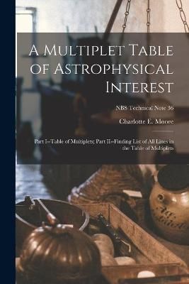 A Multiplet Table of Astrophysical Interest By Charlotte E Moore