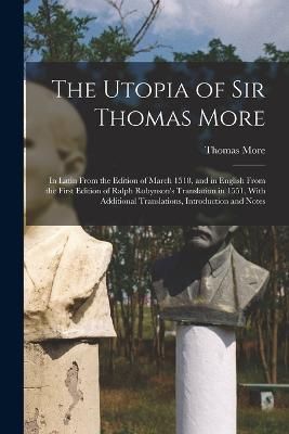 Utopia of Sir Thomas More By More 9781016802192 (Paperback)