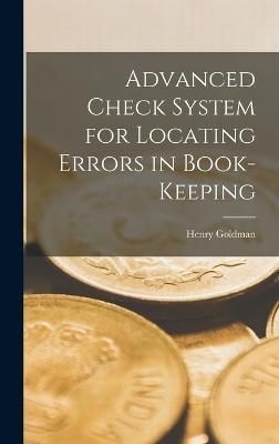 Advanced Check System for Locating Errors in Book-Keeping (Hardback)