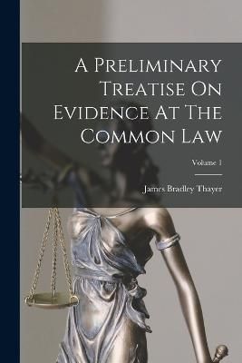 Preliminary Treatise On Evidence At The Common Law; Volume 1 By Thayer