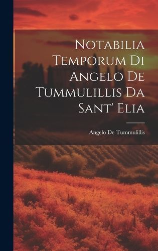 Notabilia Temporum Di Angelo De Tummulillis Da Sant' Elia (Hardback)